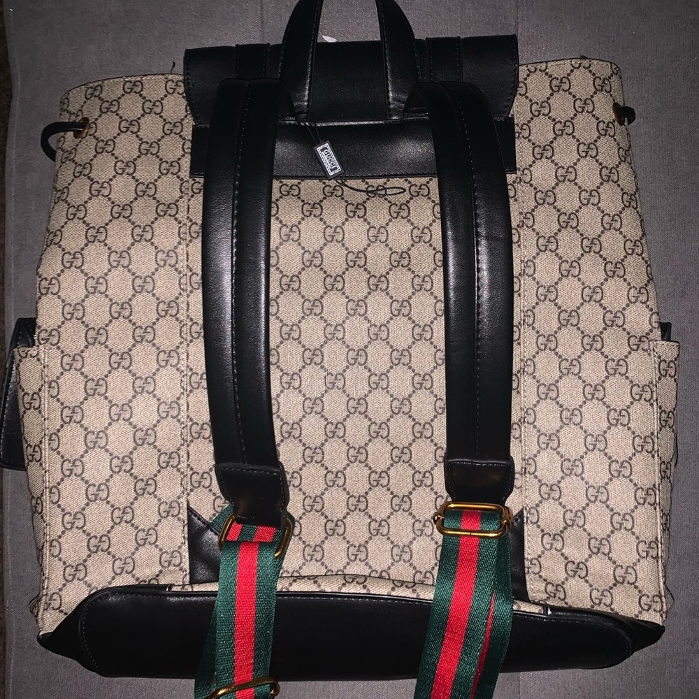 Gucci Men’s Beige/Ebony Soft GG Supreme Coated Canvas Backpack